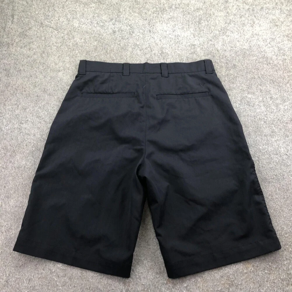 Callaway Shorts Mens 30 Black Polyester 12 Inch Golf Casual Athletic Pockets